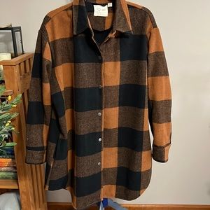 Black and Rust Buffalo Plaid shacket